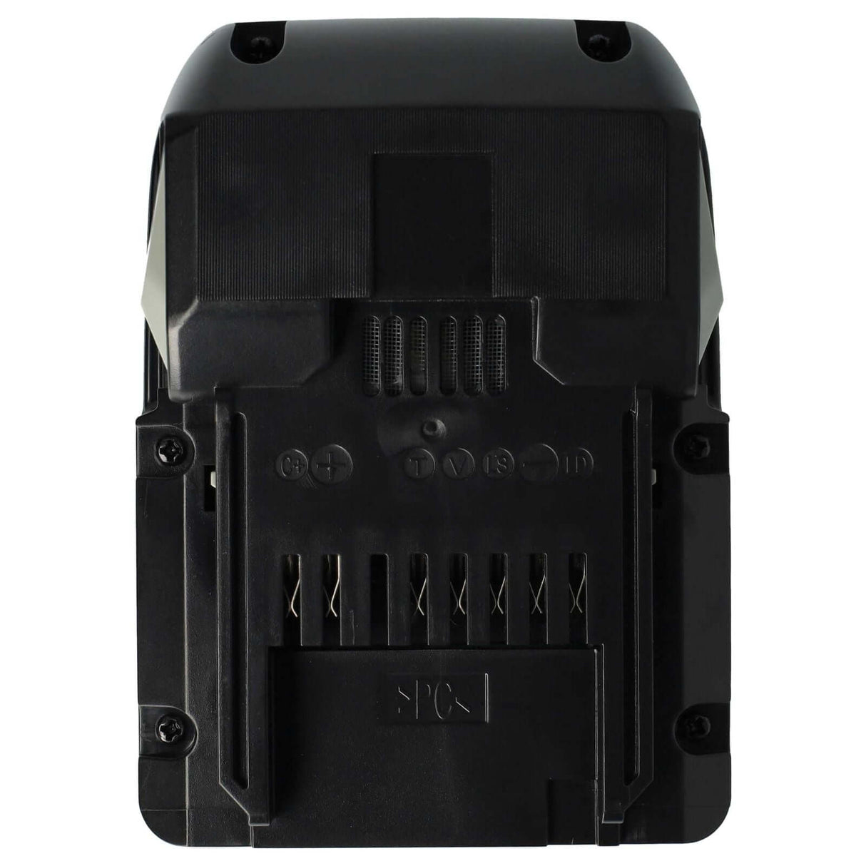 Zwarte rechthoekige acculader voor draadloos elektrisch gereedschap met laadindicatorsymbolen, compatibel met Hitachi 25,2V Li-Ion accu - vervangt BSL2530, BSL2540, 328033, 328034, BSL2520; van bovenaf afgebeeld op een witte achtergrond.