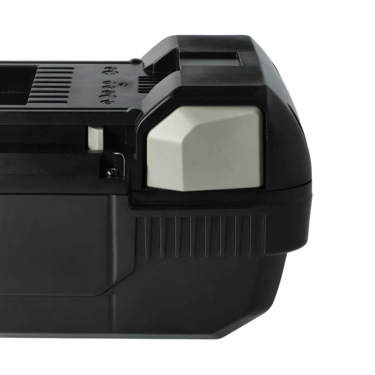 Close-up van een zwart-grijze Hitachi 25,2V Li-Ion accu, compatibel met BSL2530, BSL2540, 328033, 328034 en BSL2520, tegen een witte achtergrond.