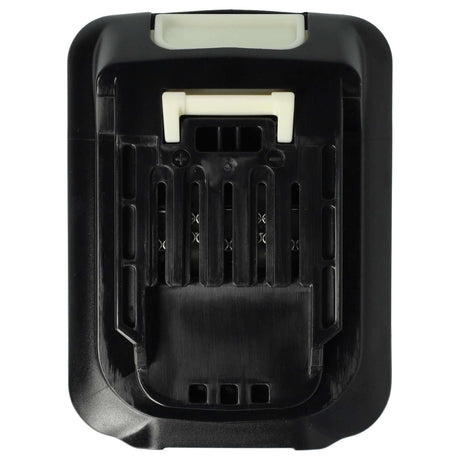 Zwarte rechthoekige Makita 10.8V Li-Ion accu, compatibel met CXT 10.8V/12V Max machines, vervangt BL1013, BL1021B, BL1040B, BL1050B, 197402-0 & 197394-9; heeft zichtbare metalen contacten en een witte ontgrendelknop bovenop. Gefotografeerd op witte achtergrond.