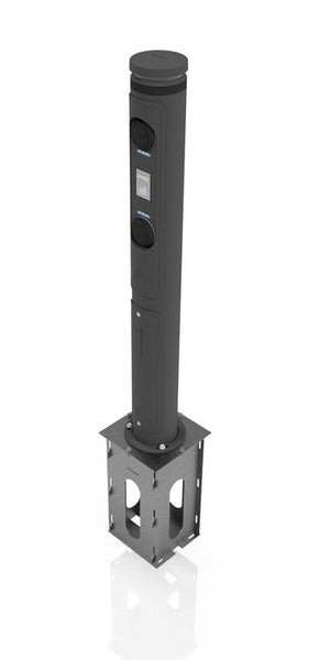 Montagepaal Dubbel voor Ratio EV Laadstation