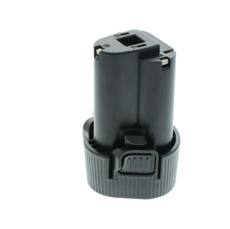 Een zwarte oplaadbare Vervangende Makita BL1013 accu (10,8V Li-ion), vervangt 194550-6, 194551-4, 195332-9 en BL1014; ideaal als vervangende accu voor je Makita gereedschap.